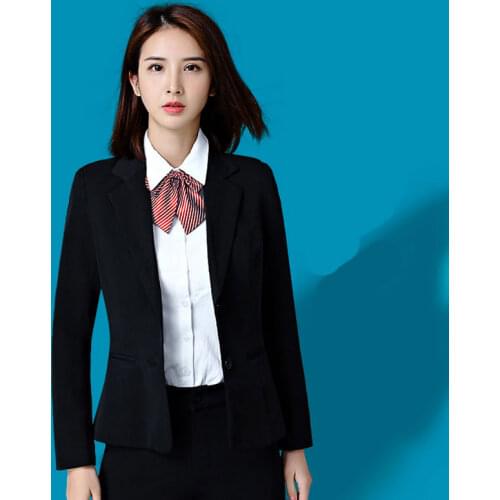 IZICFLY Spring Fall Business jacket Slim black blazer women clothes for office lady formal coats female plus size work wear