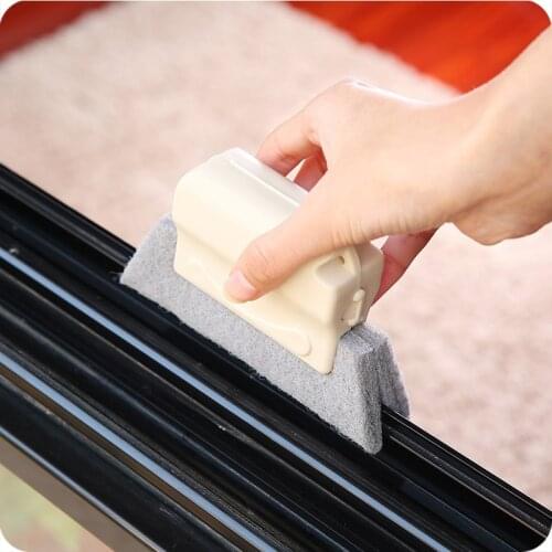 1 set Removable window groove cleaning brush Door Gap Cloth Windows Slot Cleaner Brushes Household clean tools