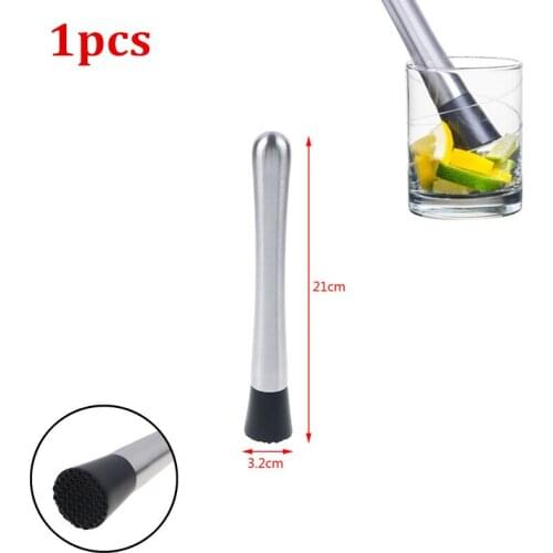 1 PC Cocktail Muddler Bar Mixer DIY Drink Fruit Muddler Crushed Ice Barware