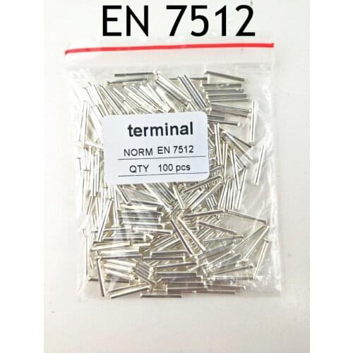 100PCS 20AWG Bootlace cooper Ferrules kit set Wire Copper Crimp Connector Insulated Cord Pin End Terminal EN7512