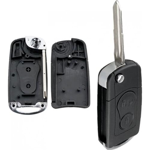 2 Buttons Upgraded Flip Folding Remote Car key Case Fit for SsangYong Actyon / Kyron / Rexton