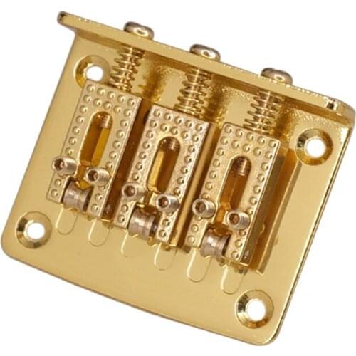 3 String Guitar Ball String Bridge Bridge Pull String Hard Tail Guitar Bridge Tail 3 String Guitar Replacement Gold