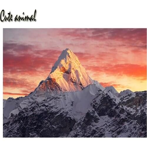 Diamond Mosaic Natural scenery Everest Mountain In Sunset Picture 5D Diamond Painting Cross Stitch Embroidery Needlework Decor