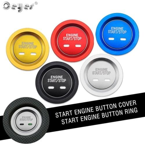 Car Styling For Chevrolet Equinox Builk Cadillac XT5 MG6 Auto Engine Push Start Stop Button Ring Cover Cap Stickers Accessories