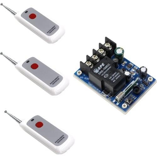 DC 12V 24V 36V 48V Wireless Relay Remote Control Light Switch Radio ON OFF 1CH Receiver Remote Transmitter 315/433Mhz