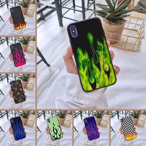 Cover For iPhone X XR XS MAX 8 7 6S 6 S Art Flame Aesthetic Cool soft Phone Case Silicone For Apple iPhone 8 7 6S 6 S Plus