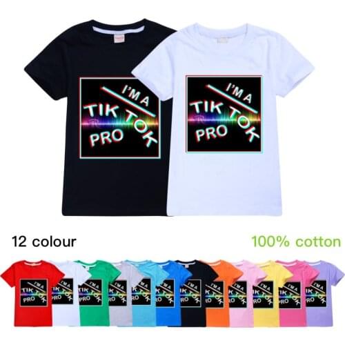 TIK TOK Kids Tops Boys and Girls Short Sleeve T-shirt summer clothes for toddler girls kids