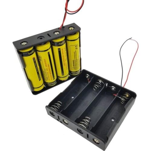DIY 18650 Battery Storage Box 1X 2X 3X 4X Slot Power Bank Cases Batteries Clip Holder Container With Wire Lead Pin Z2