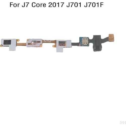 Home Button Return Key Sensor Earphone Audio Jack Headphone Socket Flex For Samsung Galaxy J7 Core 2017 J701F SM-J701F