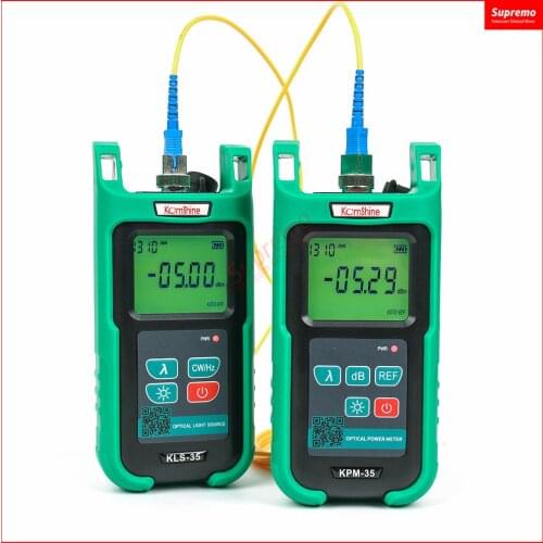 KomShine KPM-35 Optic fiber power meter FTTH fiber cable tester and Singlemode Fiber Optical Light Source KLS-35