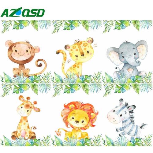 AZQSD Painting By Number Canvas Kits Cartoon Animal Handmade Gift DIY 40x50cm Pictures By Numbers Fox Home Bedroom Wall Artwork