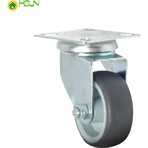 Mini small casters,diameter 2inch/50mmTPE rubber,Super mute wheels,bear 25kg/pcs,For bookcase drawer Flower racks
