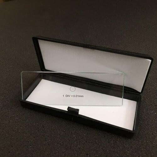 Optical Glass Microscope Calibration Slides Eyepiece Reticle Ruler Microscope Stage Micrometer for Microscope 0.01mm Teaching