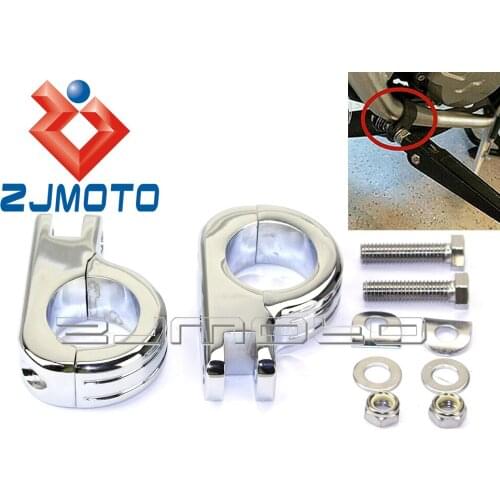 Motorcycle 1 1/2" Highway Footpeg Mount Clamp Engine Guard For Harley Engine Guard Bars Clamp Footpegs Mount Kits Custom