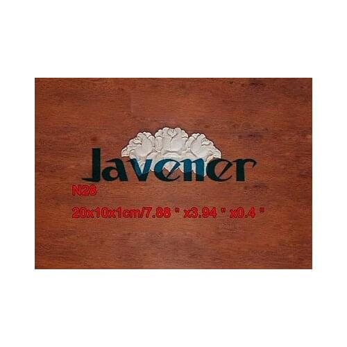 N28 -20x10x1cm Wood Carved Long Onlay Applique Flower Frame Door Decal Working carpenter Rose