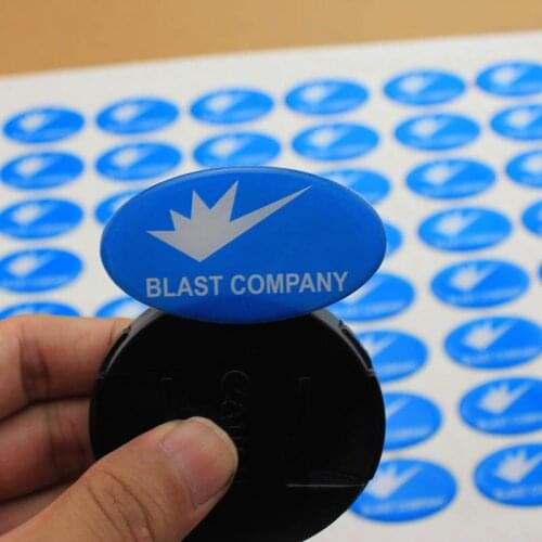 1C printing logo epoxy stickers with competitive price