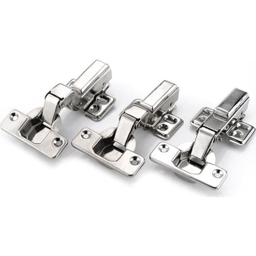 Mute Cabinet Hinges 304 Stainless Steel Brass Hydraulic Rustproof Fixed Furniture Hardware Accessories for Kitchen Cupboard Door