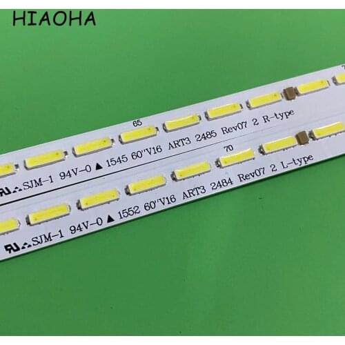New 2pcs/set LED Backlight Strip For LG 6922L-0187A 60UH770V 60UH7700 6916L2484A 6916L2485A 60" V16 ART3 L/R type 659mm 78Lamps