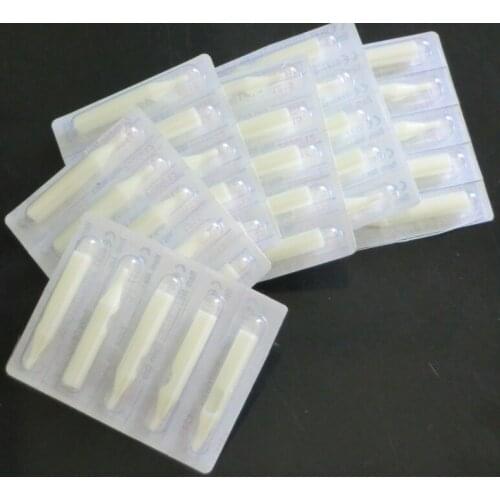 Disposable 3R 50Pcs Round Tattoo Needles Tips White Short Tattoo Tips For Tattoo Artist Supply