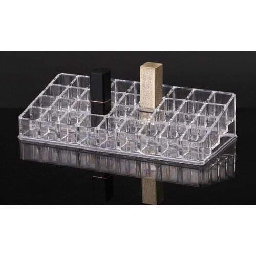 Cosmetic Organizer Makeup lipsticks brush nail polish Storage Display Stand Case Rack Holder Acrylic Clear