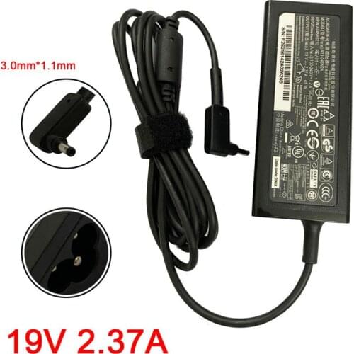 Original New 19V 2.37A 3.0*1.1mm AC Adapter For Acer s7 391 V3-371 Laptop Replacement Power Supply