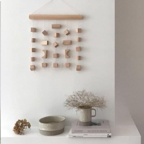 Japan Style Hanging Decoration Wood Kinderkamer Decorative Home Kids Room Nursery Decor Wall Art Decor Crafts Photography Props