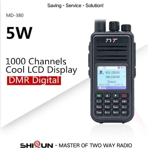 MD-380 DMR Radio Compatible with Motorola Tier1/2 Dual Band UHF VHF 5W TYT DMR Digital Walkie Talkie md380 Baofeng DMR DM-8HX