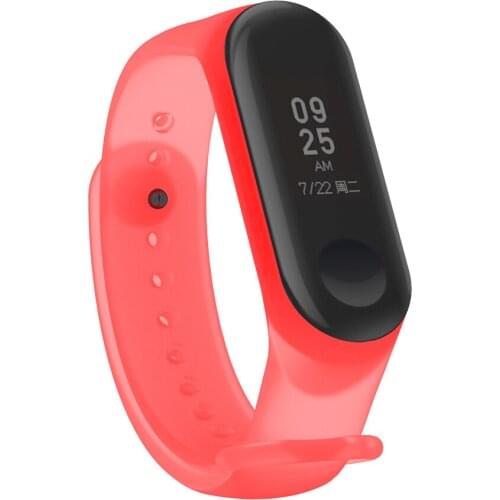 Silicone Strap For Xiaomi Mi Band 3 Bracelet Transparent for Xiaomi Mi Band 3 Replacement Wristband Accessories