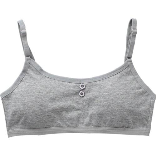 Teen Kids Girls Training Bras Underwear Lingerie Undies Undercloth Thin Strap Top Sleeveless Vest Cotton Bra