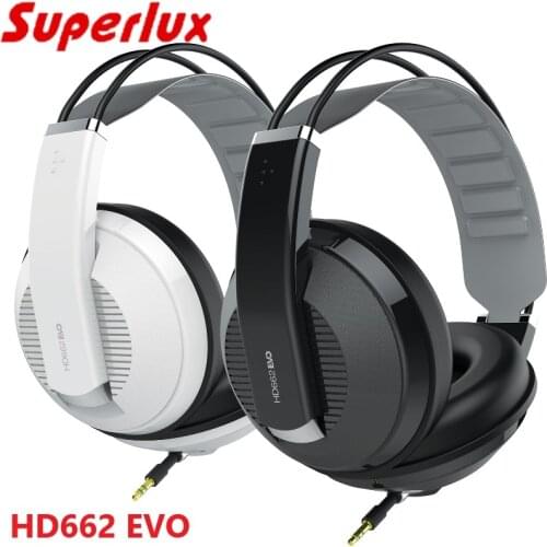Superlux HD662 EVO closed-back monitoring headphone gaming headsets with removable earmuffs self-adjusting headband headset
