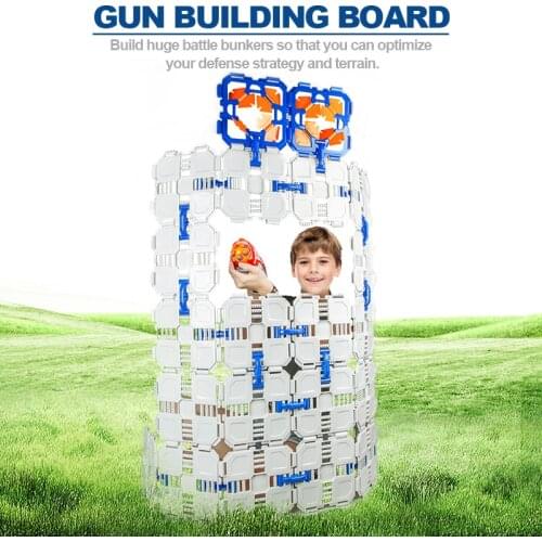 Midi Outdoor Toy Building Blocks Gun Building Board for Nerf Bullets Battle Bunkers & Target Practice Set for Nerf War