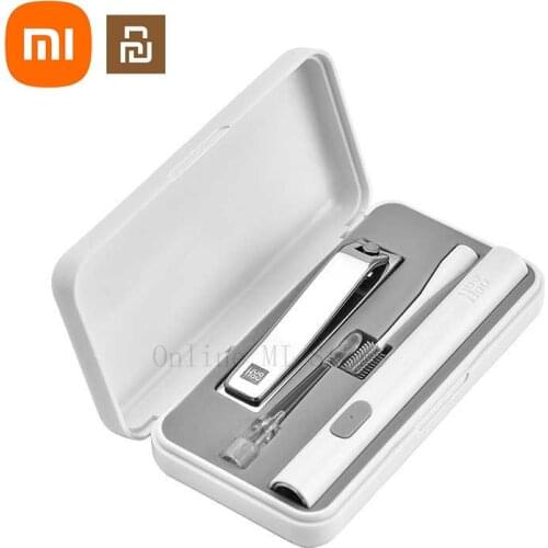 XIaomi HUOHOU LED Portable USB Ear Nail Care Kit Ear Pick Brush Wax Cleaner Removal Tool Kit with Light Nail File Clipper Cutter