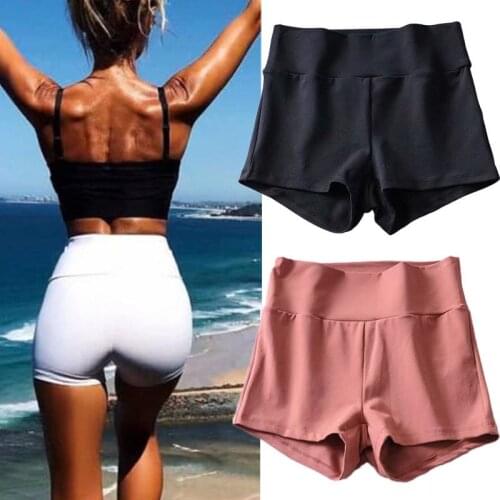 Ins women high waist elastic sport shorts gym fitness running Yoga shorts running summer Leggings workout pants