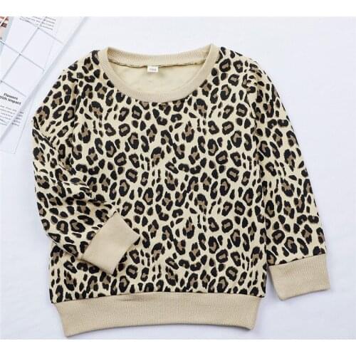 1-7Years Toddler Kid Baby Girl Boy Bunny Leopard Print Top T-shirt Sweatshirts Clothes 35