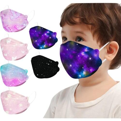 10pc Kawaii Starry Mask For Kids Child Protection Mouth Mask For Children Girls Stars Printed 4-layer Baby Masks Decoration