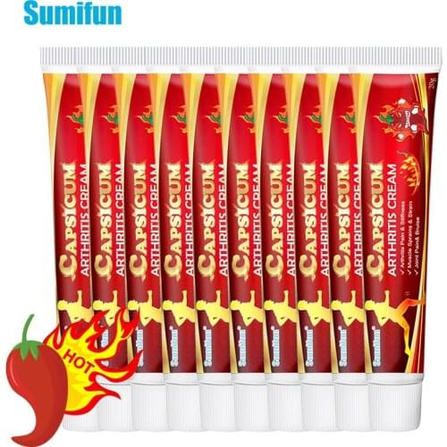 10pcs Sumifun Hot Pepper Cream For Rheumatoid Arthritis joint Knee Pain Relief Capsicum Arthritis Chinese Medicine Ointment 20g