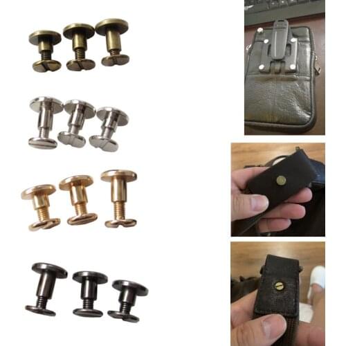 10Pcs Gold/Silver/Gun black/Bronze Metal Screws Nail Rivets For Photo Album Table Calendar Menu Leather Belt Wallet Fasteners