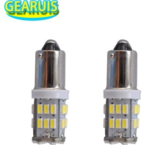 100Pcs Car 12V BA9S 30 SMD 3014 Led 0.15A Bulbs T4W Car Styling Led Indicator Light Parking Lamp Turn Light 300Lm Screw Base Led