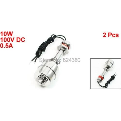 2 Pcs / Lots x ZS7510 Fish Tnak Pool Liquid Water Level Sensor Vertical Stainless Steel Float Switch