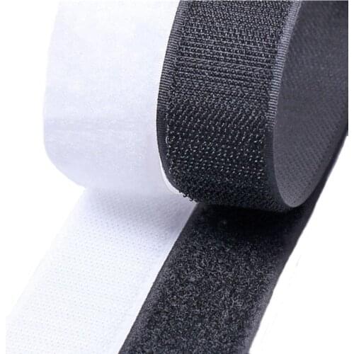 2 Yards No Glue Hook and Loop Cable Ties Fasteners Magic Stickers Flex Tape DIY Sewing Camo Shoes Home Decor Accessories Hooks
