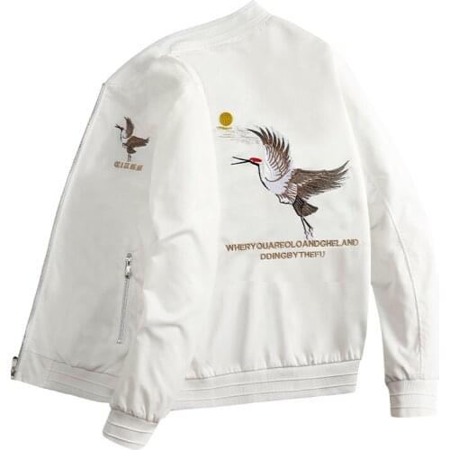 2021 Spring And Autumn New Jacket Mens Stand-Up Collar Embroidery Bomber Outerwear & Jackets Mens Casual Baseball Jacket