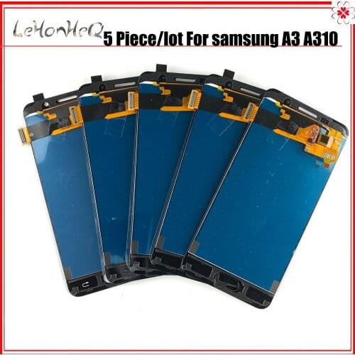 5 Piece/lot LCD for Samsung A3 2016 LCD Display A310 A310F A3100 Touch Screen Digitizer LCD Assembly Replacement