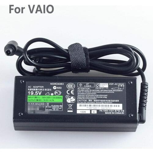 19.5V4.7A 90w 6.5*4.4mm Universal AC Adapter Battery Charger for SONY VAIO VGP-AC19V13 VGP-AC19V10 VGP-AC19V12 Laptop