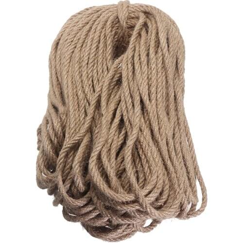 6mmx50m Sisal Rope Cat Tree DIY Scratching Pillar Toy Climbing Replacement Desk Legs Binding Rope Pet Scratching Ropes