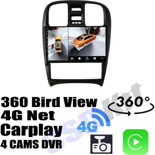 Car Audio Navigation GPS Carplay DVR 360 Birdview Around 4G Android System For Hyundai Sonata EF Sonica 1998~2012