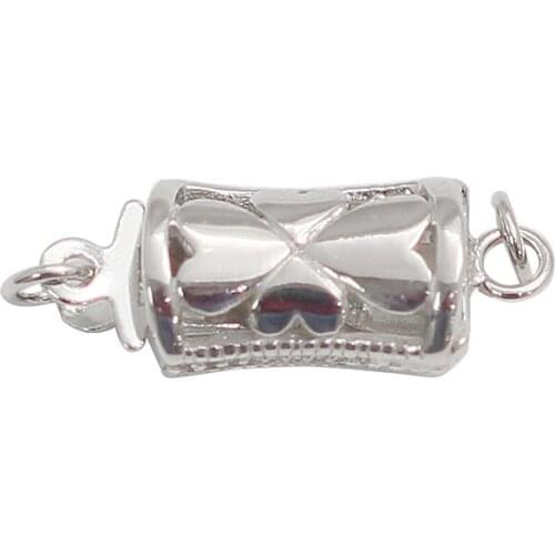 Beadsnice Sterling Silver Jewelry Fold Over Clasp Chain Clasp Handmade Jewelry Making Accessories 39201