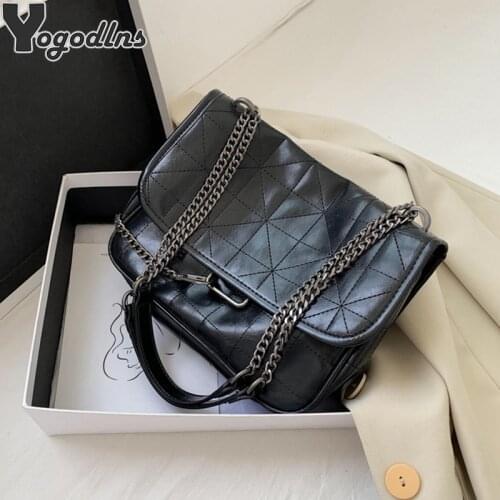 Big Chain Tote Handbag Female Shoulder Bag Fashion Large Capacity Messenger Bags for Women 2021 Vintage Crossbody Bag sac femme
