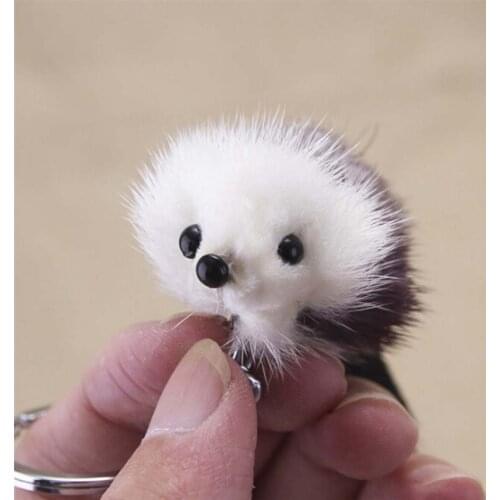 Pompom Artificial Fox Fur Charm Keychain Car Bag Key Ring Women Jewelry New Cute Fluffy Crown Bow-knot Fox Ball Key Chain Rings