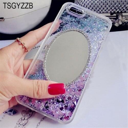 Luxury Mirror Liquid Glitter TPU Soft Silicone Cover For Huawei Honor 9 10 Lite 8 V8 7X 6X 5X Mate 10 Lite Phone Case Protective