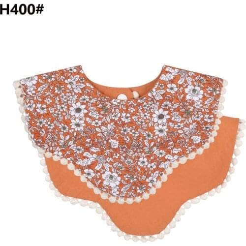 Floral Vintage Baby Double-Side Cotton Bibs Saliva Towel Boy Girls Feeding Apron Q1FE